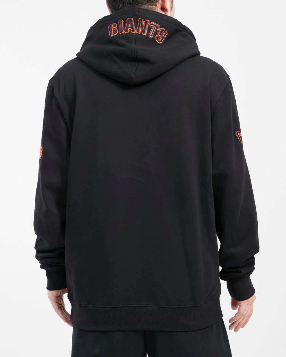 Pro Standard San Francisco Giants Old English FLC Po Hoodie-Black product image 2, provided for visual reference and product