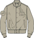 Pro Standard Los Angeles Dodgers Neutral Twill Jacket-Taupe product image 1, provided for visual reference and product