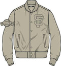 Pro Standard San Francisco Giants Neutral Twill Jacket-Taupe product image 1, provided for visual reference and product