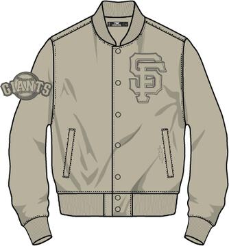 Pro Standard San Francisco Giants Neutral Twill Jacket-Taupe product image 1, provided for visual reference and product