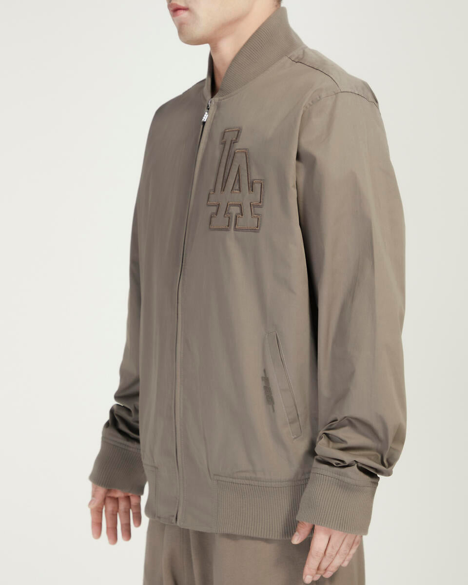 Pro Standard Los Angeles Dodgers Neutral Twill Jacket product image 2, provided for visual reference and product detail