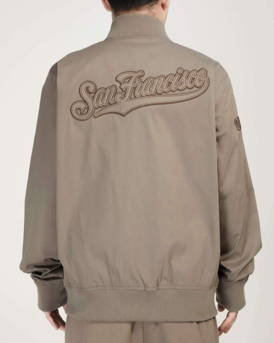 Pro Standard San Francisco Giants Neutral Twill Jacket product image 4, provided for visual reference and product detail