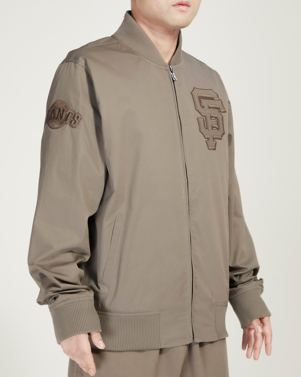 Pro Standard San Francisco Giants Neutral Twill Jacket product image 3, provided for visual reference and product detail