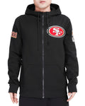Pro Standard Men San Francisco 49ers 4-Hit Full-Zip Hoodie-Black product image 1, provided for visual reference and product