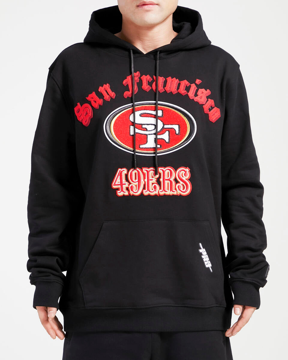 Pro Standards San Francisco 49Ers Old English Flc Po Hoodie-Black product image 1, provided for visual reference and product
