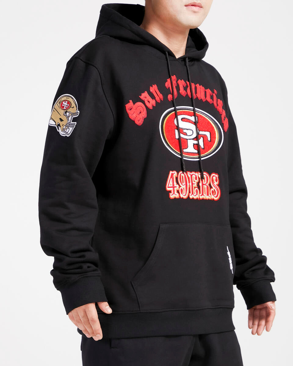 Pro Standards San Francisco 49Ers Old English Flc Po Hoodie-Black product image 4, provided for visual reference and product