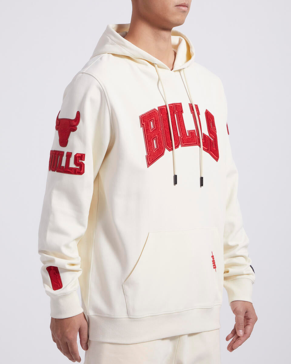 Pro Standard Chicago Bulls Triple Tonal DK PO Hoodie-Eggshell product image 3, provided for visual reference and product