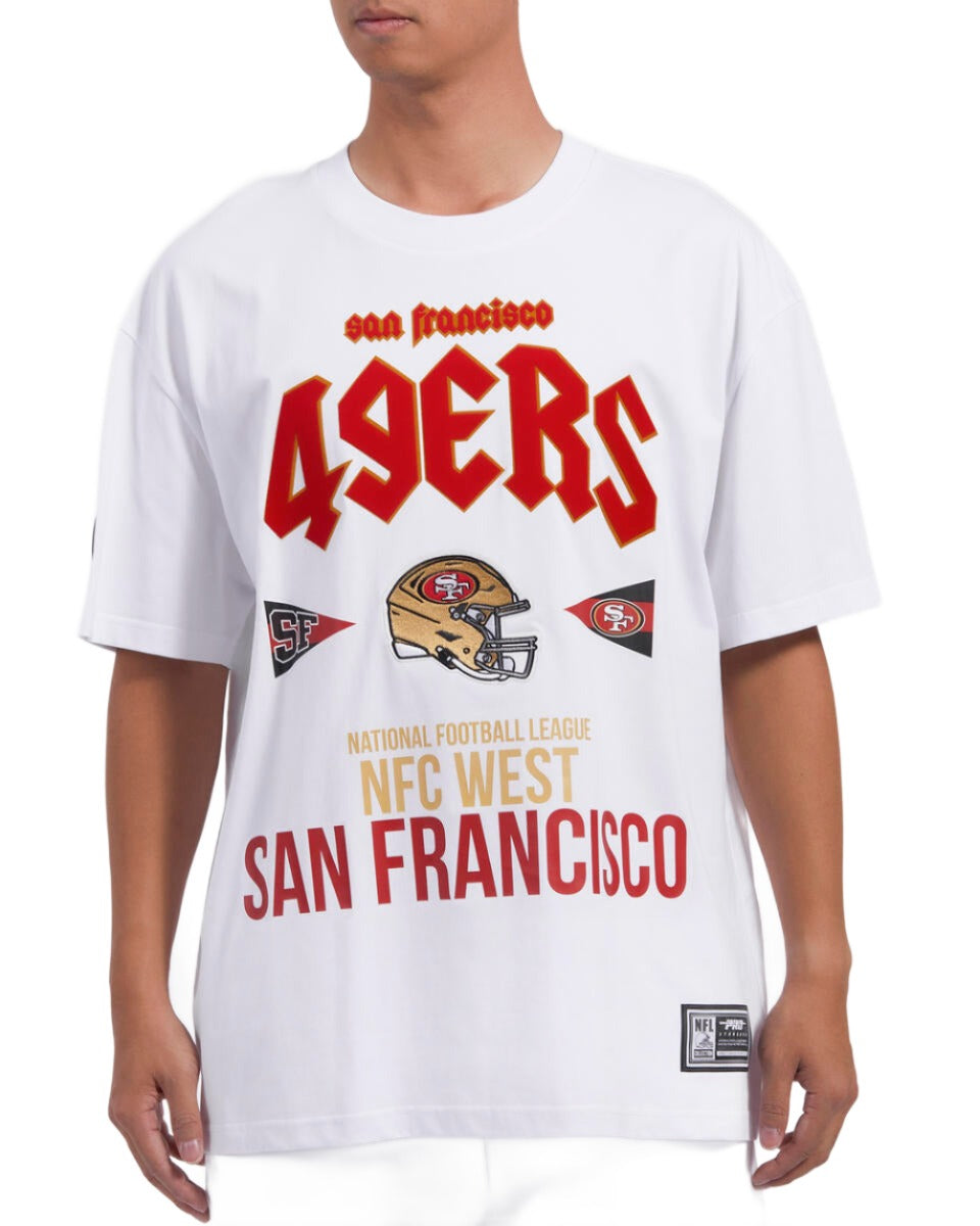 Pro Standard San Francisco 49ers City Tour CJ Drop Shoulder T-Shirt-White product image 1, provided for visual reference and