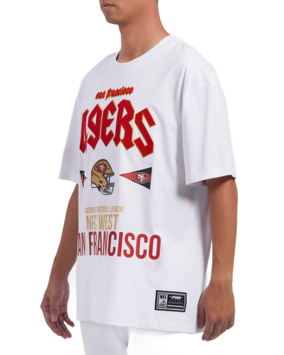 Pro Standard San Francisco 49ers City Tour CJ Drop Shoulder T-Shirt-White product image 4, provided for visual reference and