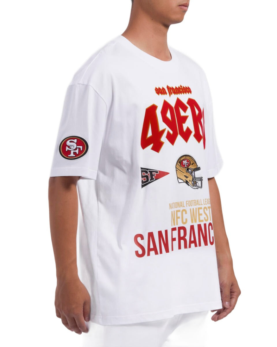 Pro Standard San Francisco 49ers City Tour CJ Drop Shoulder T-Shirt-White product image 3, provided for visual reference and