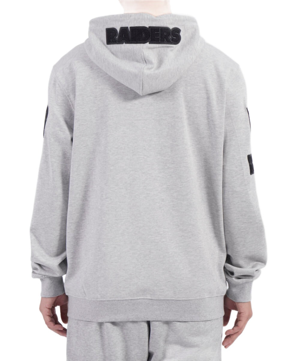 Pro Standard Las Vegas Raiders Triple Tonal Full-Zip Hoodie-Grey product image 2, provided for visual reference and product