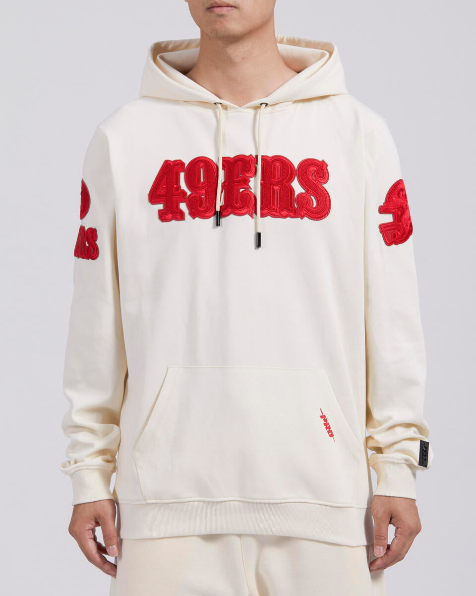 Pro Standard San Francisco 49ers Triple Tonal DK PO Hoodie-Eggshell product image 1, provided for visual reference and