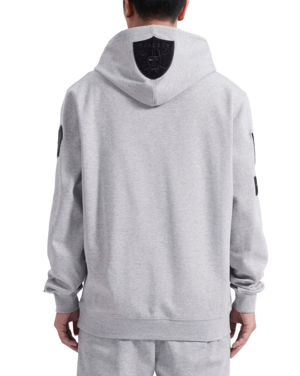 Pro Standard Las Vegas Raiders Triple Tonal Dk Po Hoodie - Heather Grey product image 2, provided for visual reference and