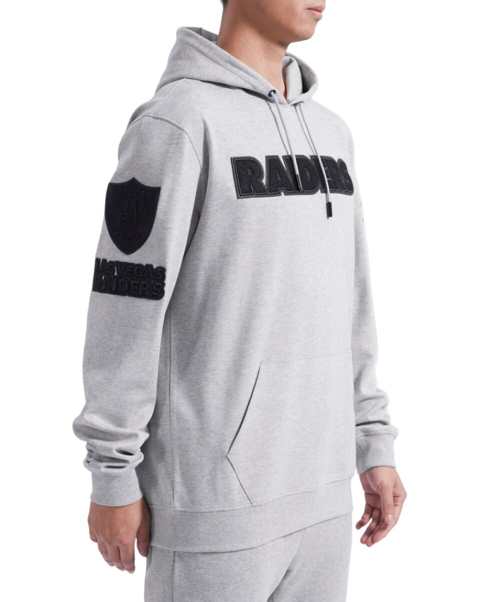Pro Standard Las Vegas Raiders Triple Tonal Dk Po Hoodie - Heather Grey product image 3, provided for visual reference and