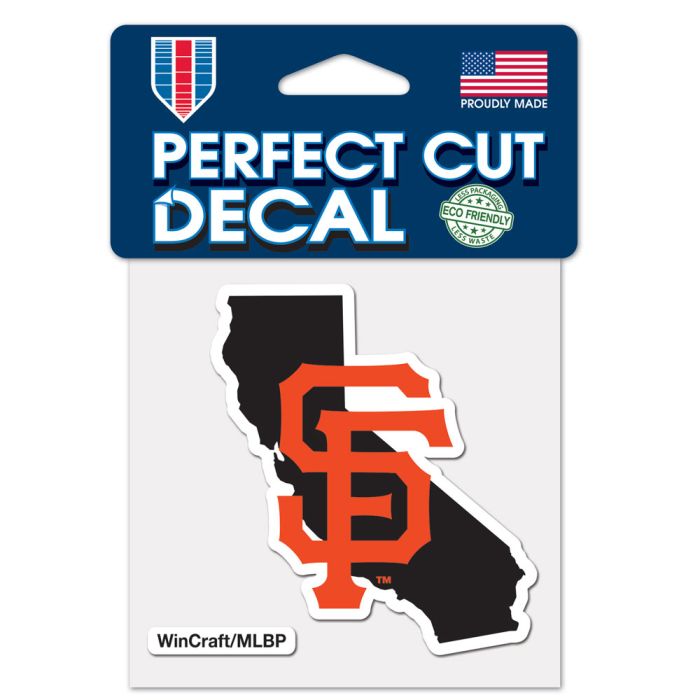 San Francisco Giants State Shape Perfect Cut Color Decal 4" X 4 product image 1, provided for visual reference and product