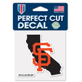 San Francisco Giants State Shape Perfect Cut Color Decal 4" X 4 product image 1, provided for visual reference and product