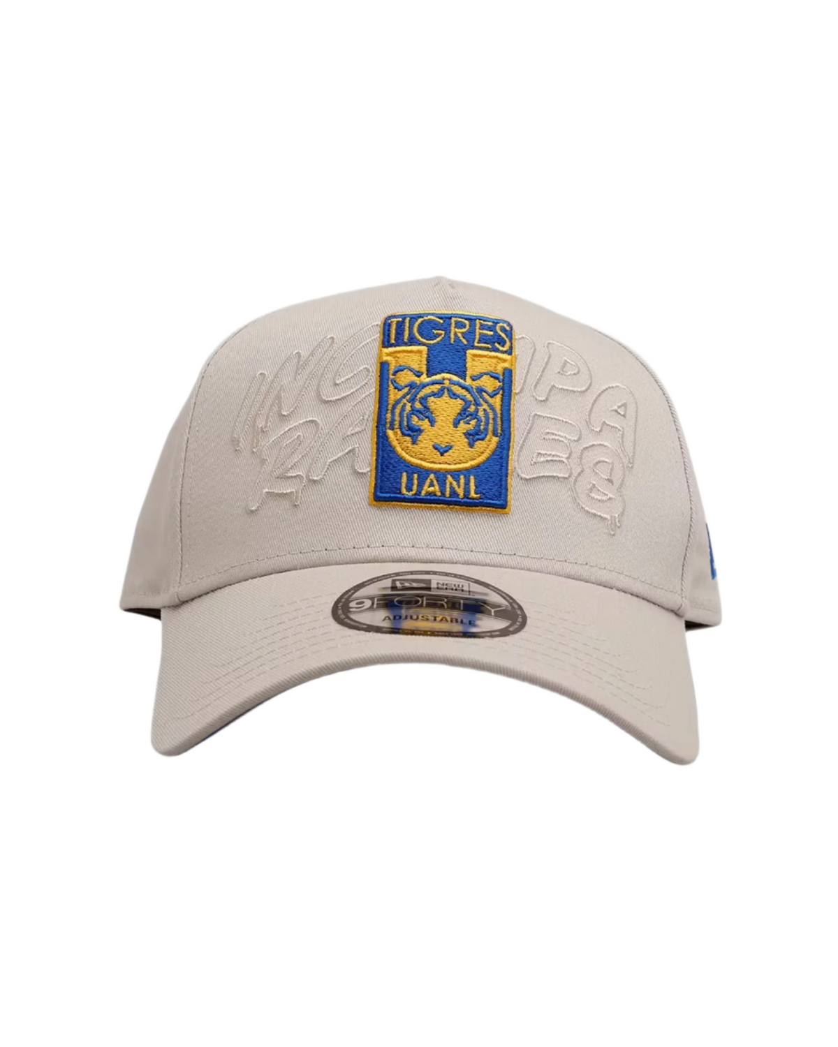 New Era Tigres Front Tag A-Frame 9FORTY Adjustable Hat-Khaki product image 1, provided for visual reference and product