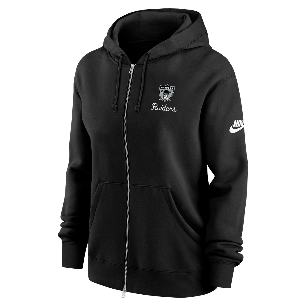 Nike Women Las Vegas Raiders Rewind Phoenix Full Zip Jacket-Black product image 1, provided for visual reference and product