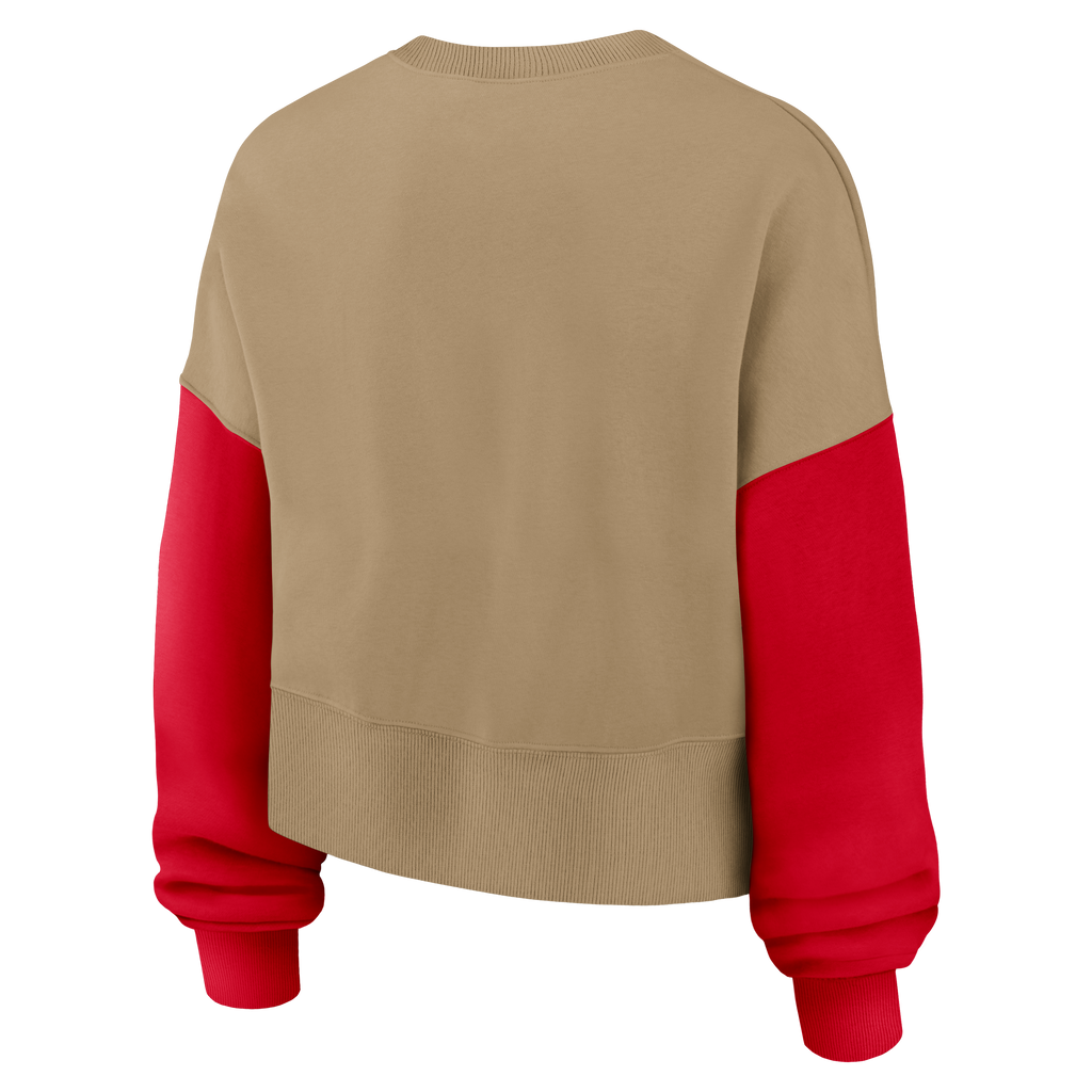 Nike Women San Francisco 49ERS Rewind Oversize Cropped Hoodie product image 2, provided for visual reference and product