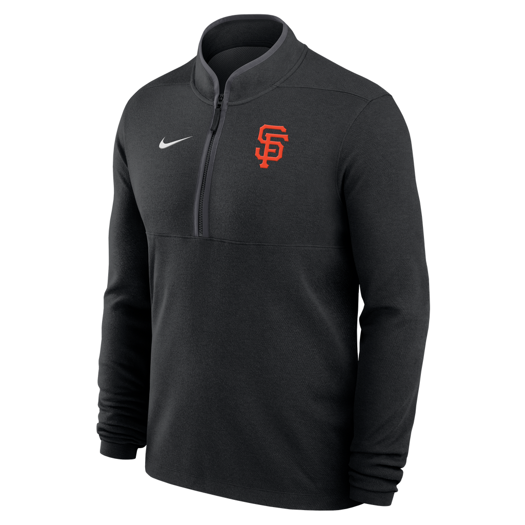 Nike Men San Francisco Giants Victory Half-Zip Pullover Jacket - Black product image 1, provided for visual reference and