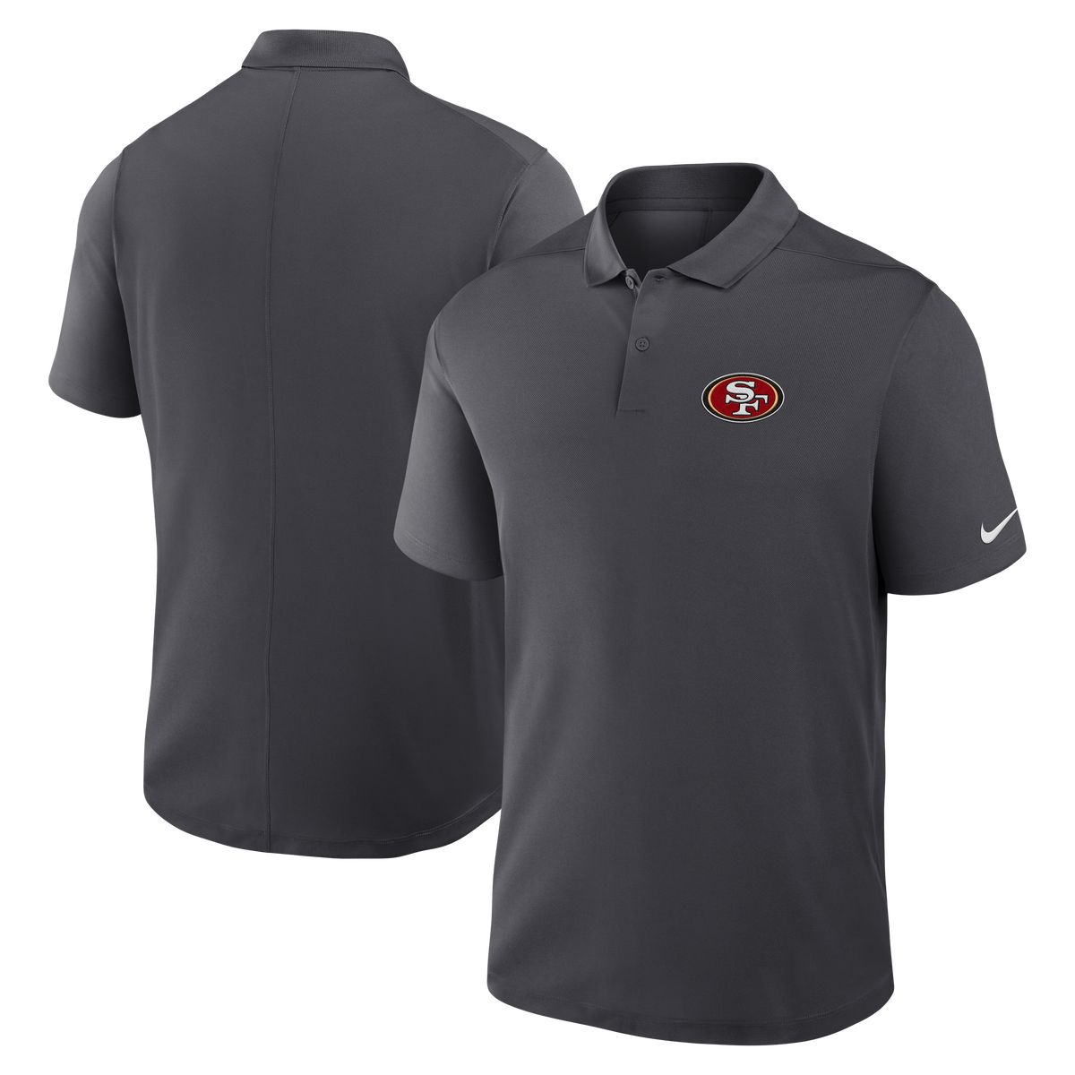 Nike San Francisco 49ers Victory Polo Dark Gray product image 3, provided for visual reference and product detail review