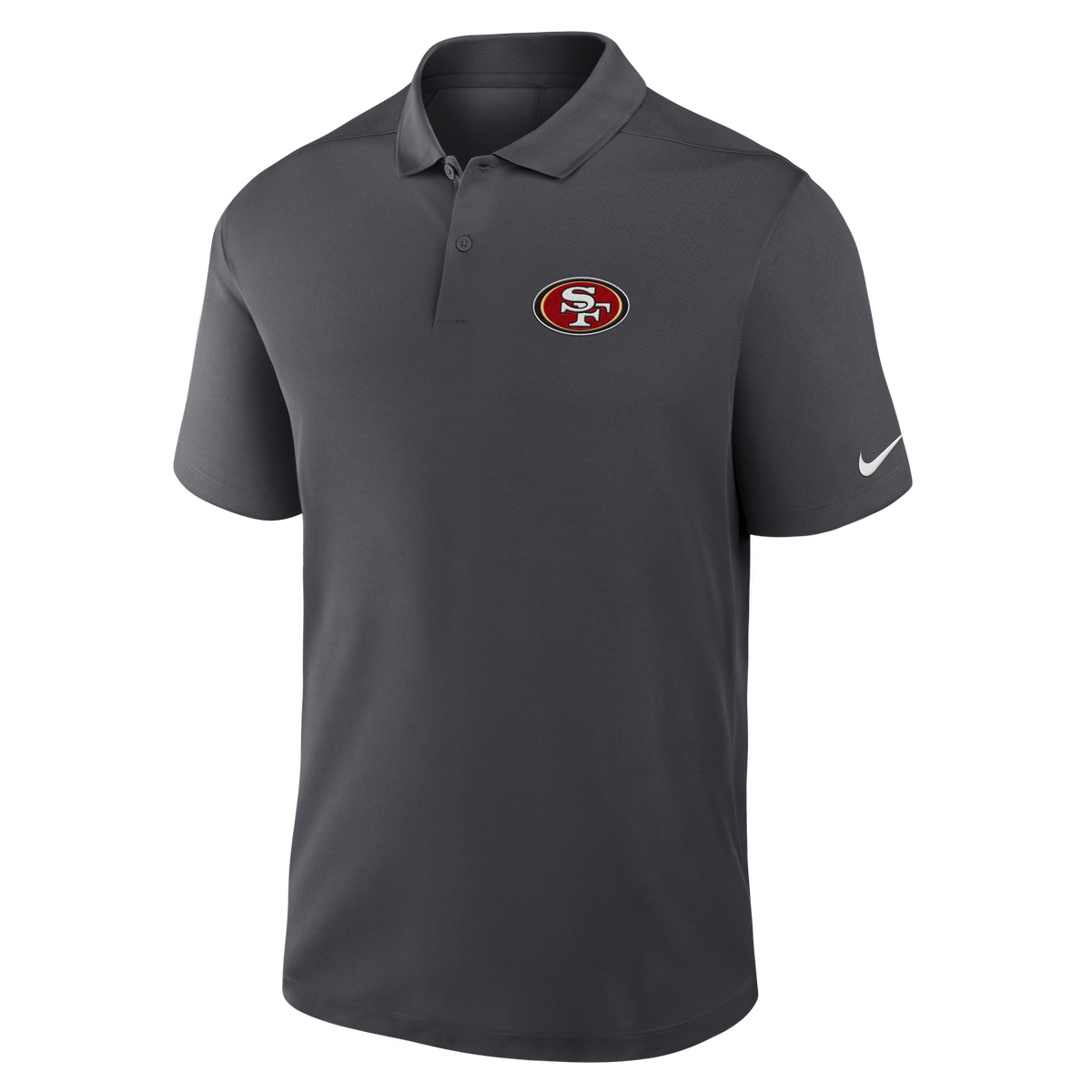 Nike San Francisco 49ers Victory Polo Dark Gray product image 1, provided for visual reference and product detail review
