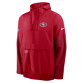 Nike San Francisco 49ers On-Field Anorak Hoodie- Red product image 1, provided for visual reference and product detail review