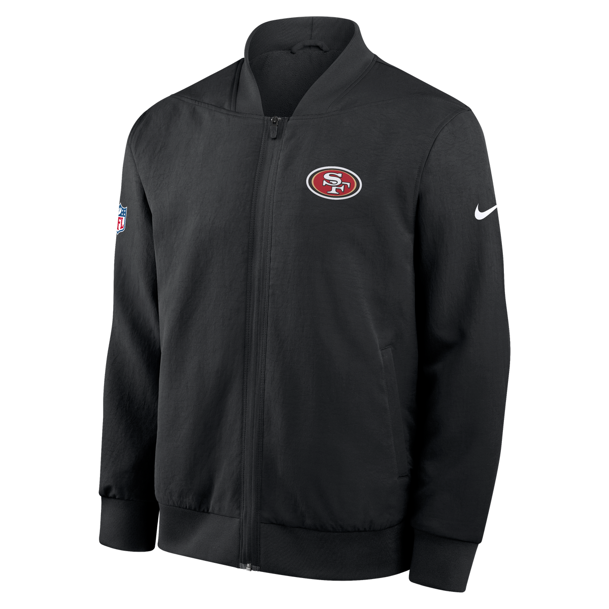 Nike Men San Francisco 49ers Official On Field Bomber Jacket product image 1, provided for visual reference and product