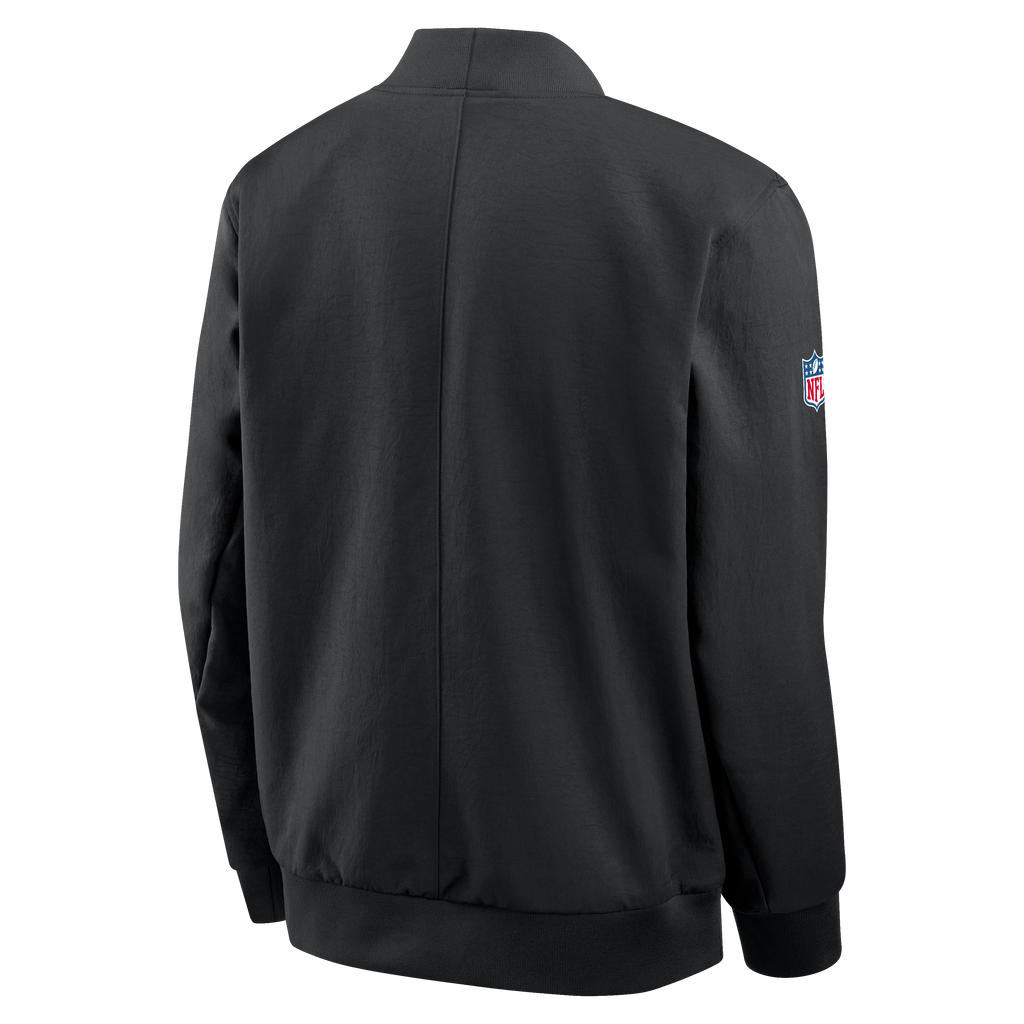 Nike Men Las Vegas Raiders Full-Zip Bomber Jacket-Black product image 2, provided for visual reference and product detail