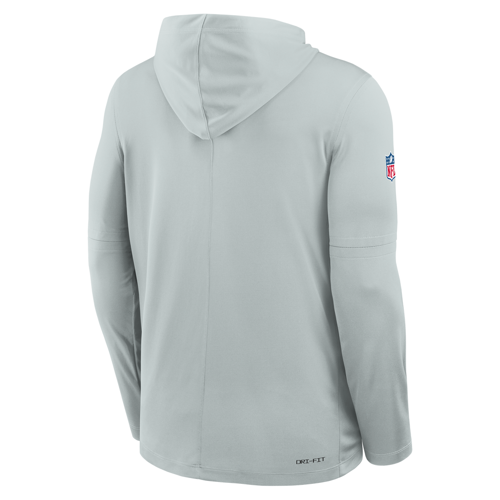 Nike Las Vegas Raiders Light Weight T-Shirt Hoodie-Gray product image 3, provided for visual reference and product detail