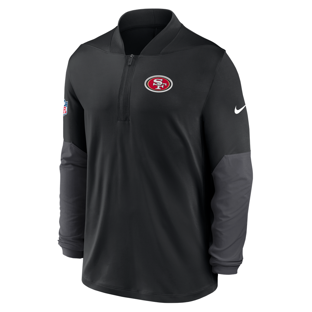Nike Men San Francico 49ers Feel The Pressure Dri-FIT ON-FIELD 1/2-Zip Top product image 1, provided for visual reference