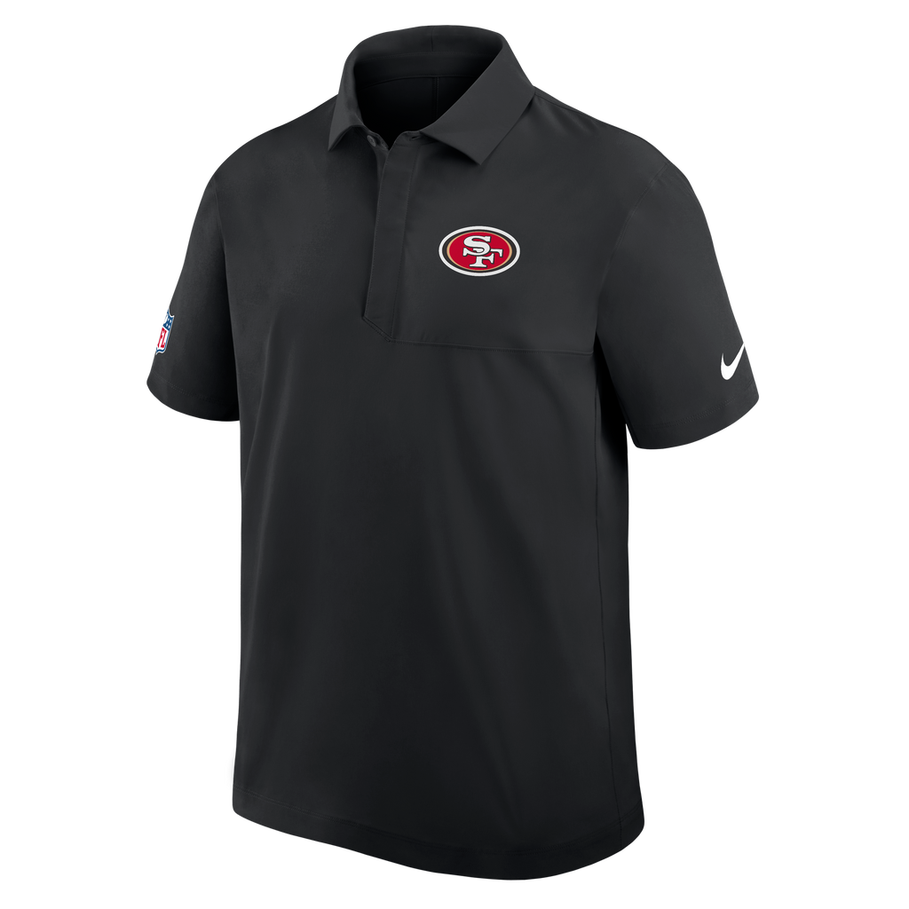 Nike San Francisco 49ers Woven Polo - Black product image 1, provided for visual reference and product detail review