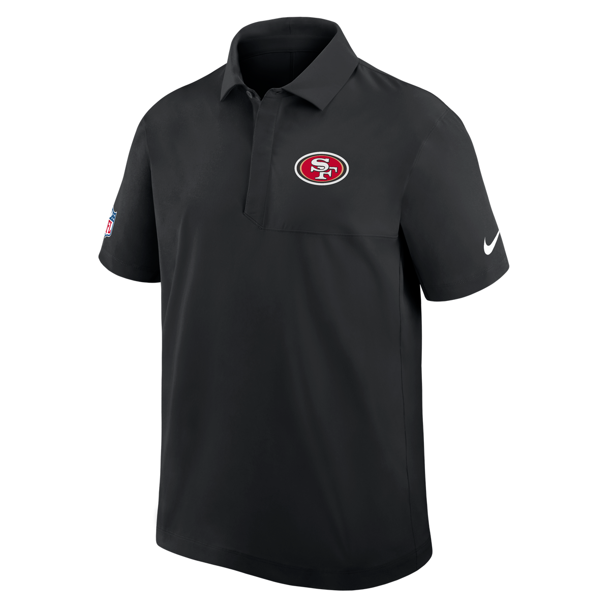Nike San Francisco 49ers Woven Polo - Black product image 1, provided for visual reference and product detail review
