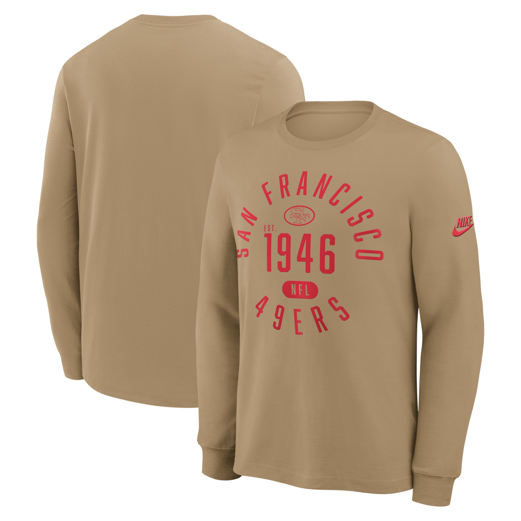 Nike Men San Francisco 49ers Rewind Long Sleeve T-Shirt product image 3, provided for visual reference and product detail