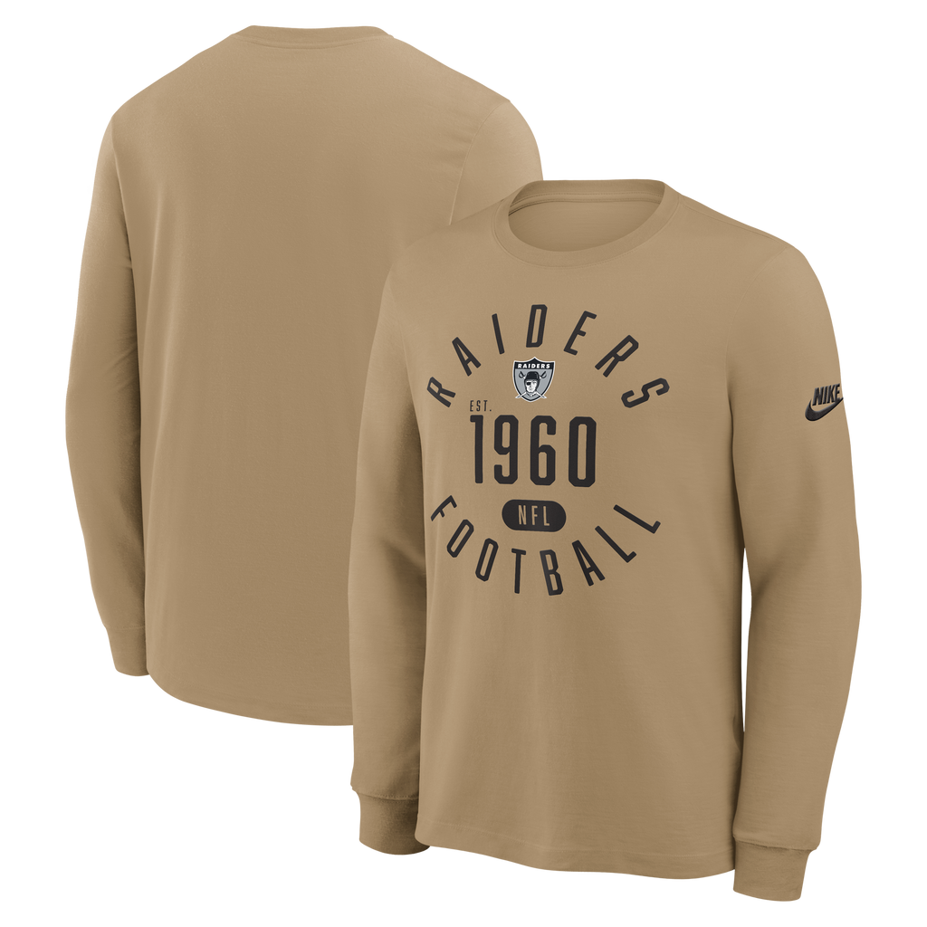 Nike Las Vegas Raiders Rewind Long Sleeve T-Shirt product image 3, provided for visual reference and product detail review
