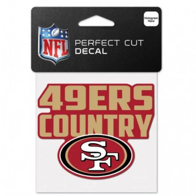 San Francisco 49ers country Perfect Cut Color Decal 4" X 4" product image 1, provided for visual reference and product