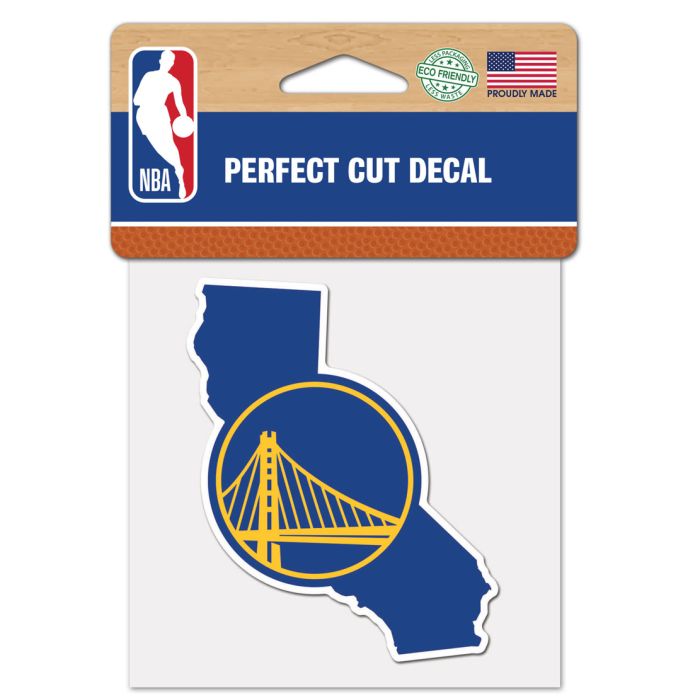 Golden State Warriors State Perfect Cut Color Decal 4" X 4" product image 1, provided for visual reference and product