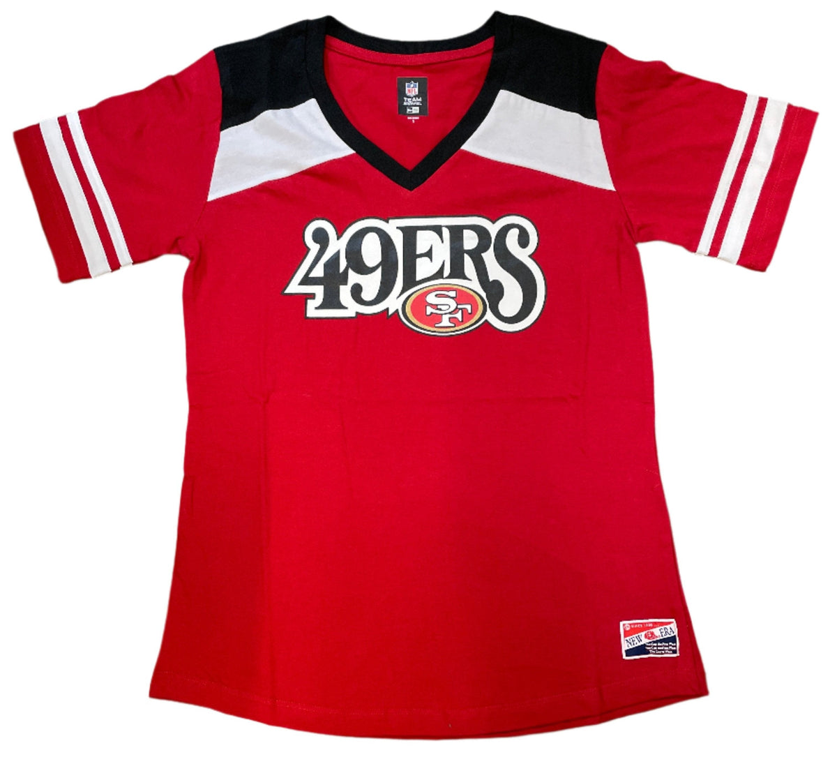 New Era Women San Francisco 49ers T-Shirt product image 1, provided for visual reference and product detail review