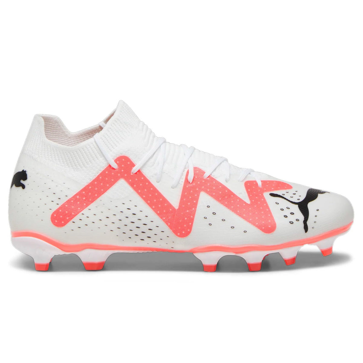 Puma Men Future Match FG/AG-White-Black-Fire Orchid product image 1, provided for visual reference and product detail review