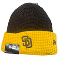 New Era San Diego Padres Cuffed Knit-Brown/Yellow product image 1, provided for visual reference and product detail review
