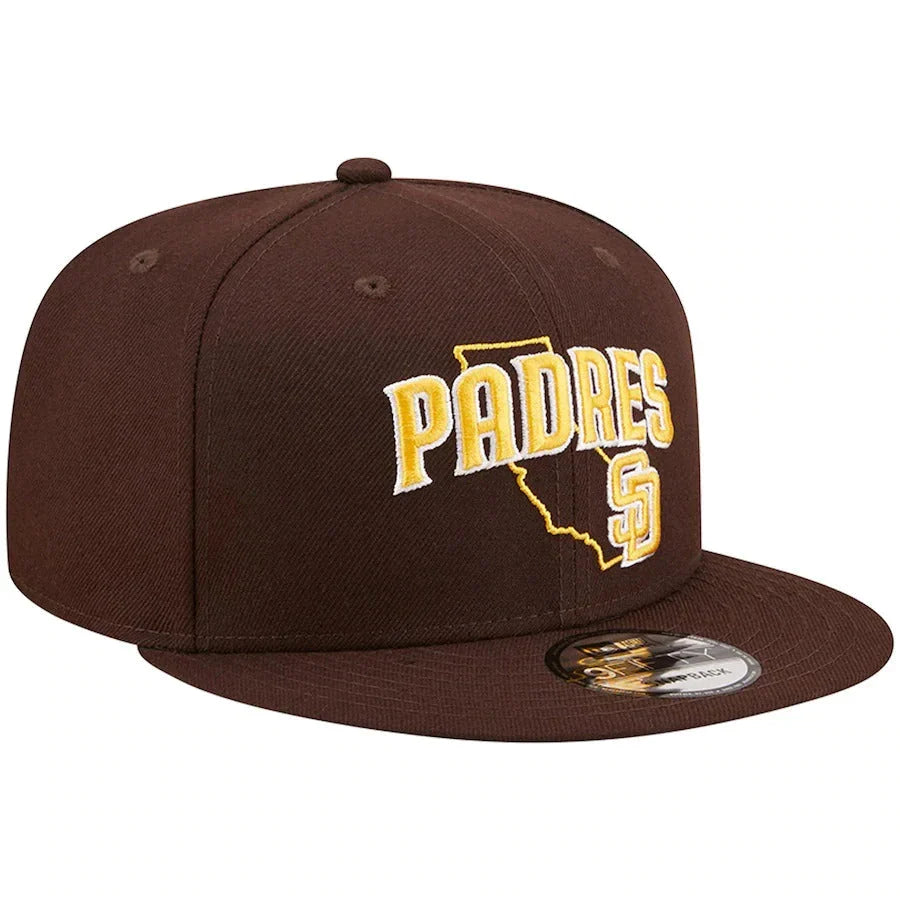 New Era San Diego Padres State Logo 9FIFTY Snapback Hat product image 2, provided for visual reference and product detail