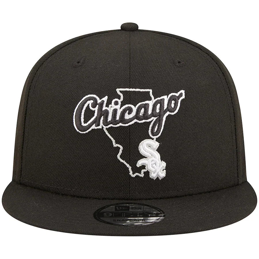 New Era Chicago White Sox State Logo 9FIFTY Snapback Hat product image 1, provided for visual reference and product detail