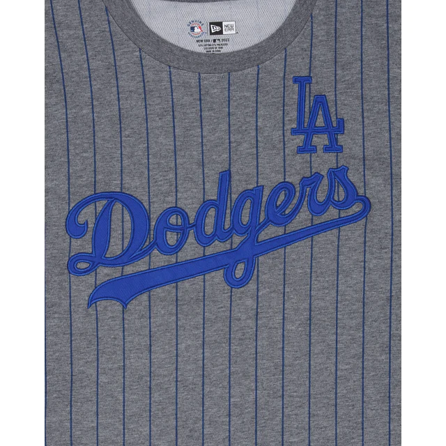 New Era Los Angeles Dodgers Striped Gray T-Shirt-Grey product image 3, provided for visual reference and product detail
