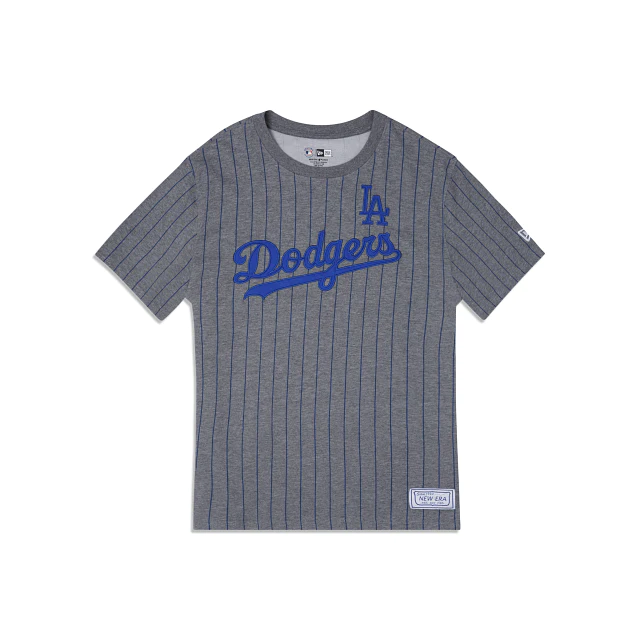 New Era Los Angeles Dodgers Striped Gray T-Shirt-Grey product image 1, provided for visual reference and product detail