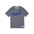 New Era Los Angeles Dodgers Striped Gray T-Shirt-Grey product image 1, provided for visual reference and product detail