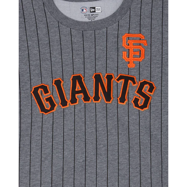 New Era San Francisco Giants Striped Gray T-Shirt-Grey product image 3, provided for visual reference and product detail