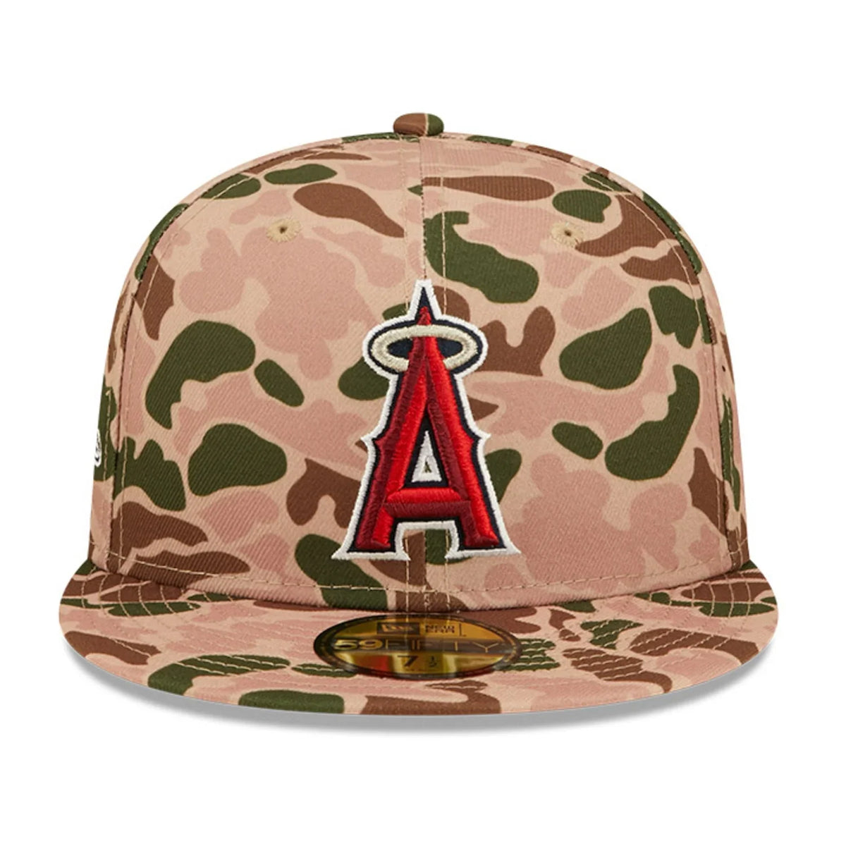 New Era Los Angeles Angels 2002 World Series Side Patch Duck Camo 59FIFTY Fitted Hat product image 2, provided for visual