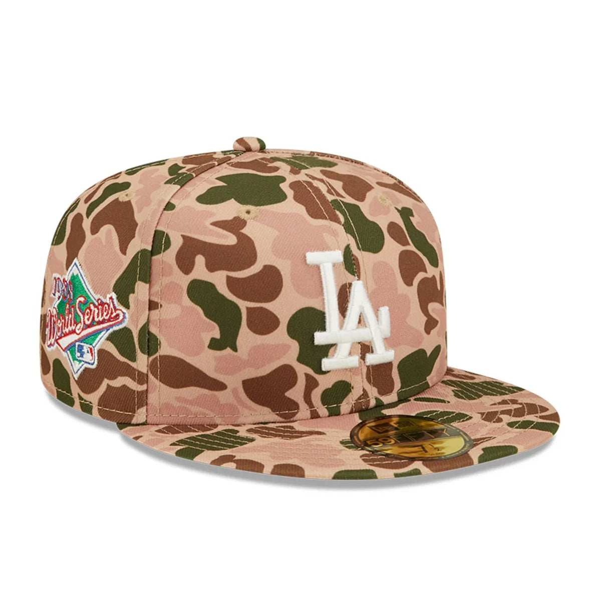 New Era Los Angeles Dodgers 1988 World Series Side Patch Duck Camo 59FIFTY Fitted Hat product image 1, provided for visual