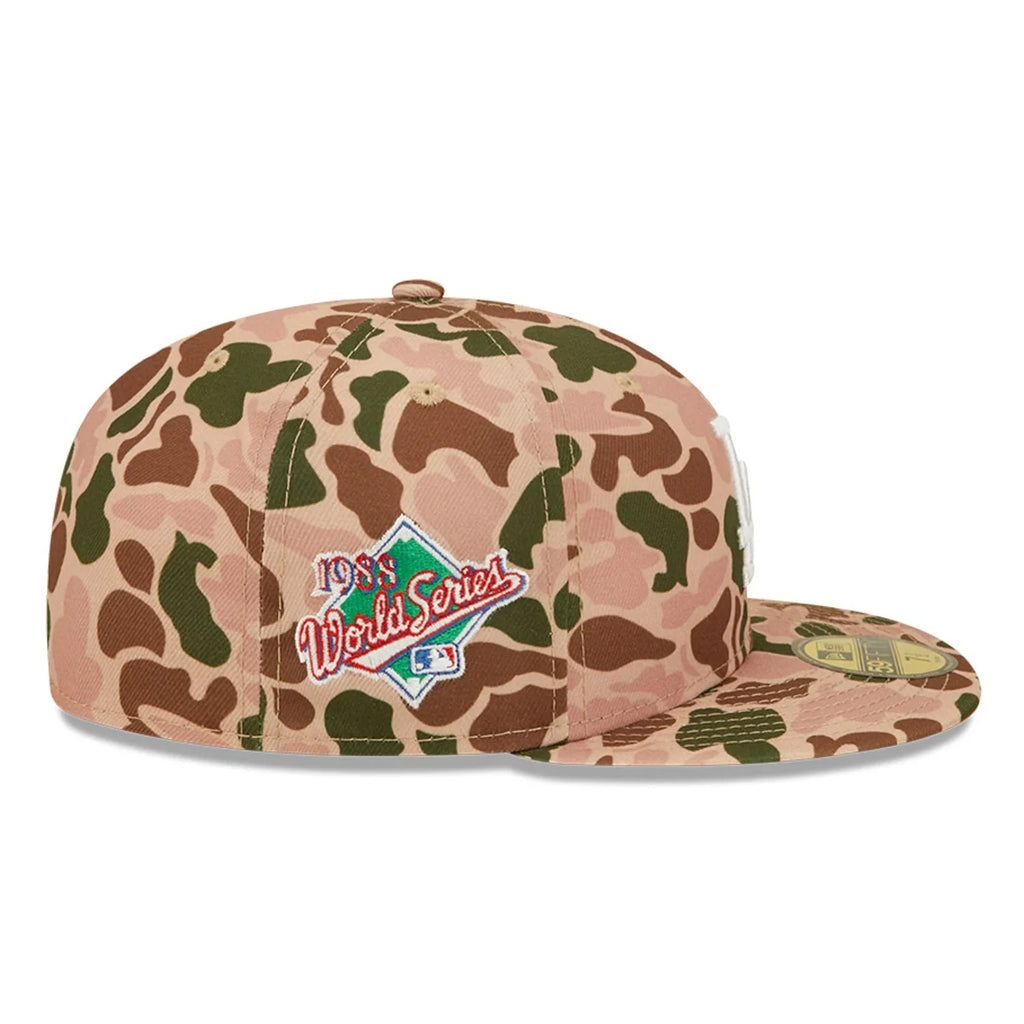New Era Los Angeles Dodgers 1988 World Series Side Patch Duck Camo 59FIFTY Fitted Hat product image 3, provided for visual