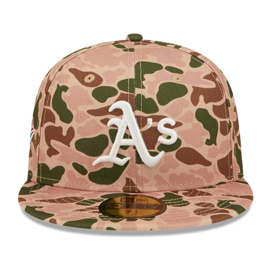 New Era Oakland Athletics 1989 World Series Side Patch Duck Camo 59FIFTY Fitted Hat product image 2, provided for visual